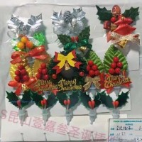 2018年新款圣诞蛋糕个性装饰陶瓷，插件，配饰，纸卡、插牌...