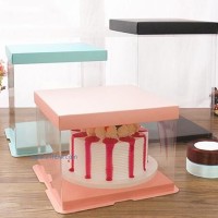 pet生日蛋糕盒 透明塑料盒蛋糕盒三合一蛋糕盒双层盒