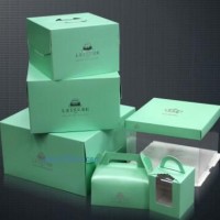 供应薄荷绿色手提蛋糕盒 6/8/10/12寸系列西点盒 透明三件套蛋糕盒
