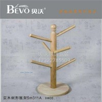 供应蛋糕店陈列软装：实木树形展架