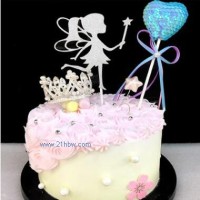 蛋糕插件套组小皇冠美女聚会蛋糕聚会蛋糕饰品卡通彩带插件