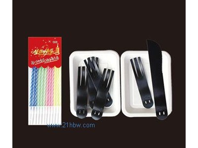 供应生日用品：刀叉勺盘蜡烛套餐组合25图1