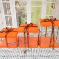 供应食品级蛋糕盒8寸橘子橙PET透明盒、烘焙包装、网红蛋糕盒