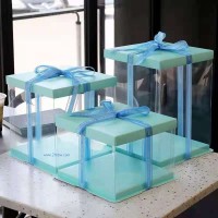 透明蛋糕盒-蓝色