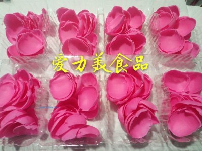供应玫瑰花瓣巧克力插件 厂家批发、直销、蛋糕装饰件图1