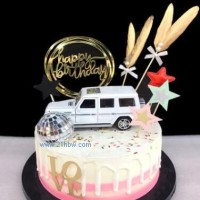 蛋糕插件生日汽车模型摆件套装儿童聚会蛋糕羽毛插件摆件