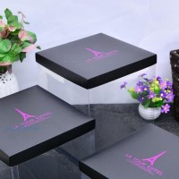 新款黑色三合一粉红铁塔 透明生日蛋糕盒 烘焙包装厂家直销