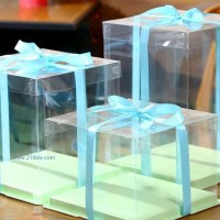 透明蛋糕盒单层双层加高芭比烘焙包装盒子 pvc蛋糕盒