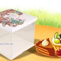 厂家批发4寸6寸8寸10寸12寸生日透明蛋糕盒单层双层加高包装盒