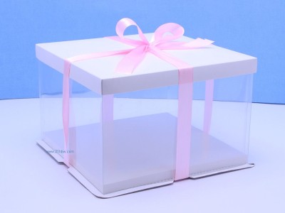 厂家供应塑料透明生日蛋糕盒，多颜色多尺寸：-04图1