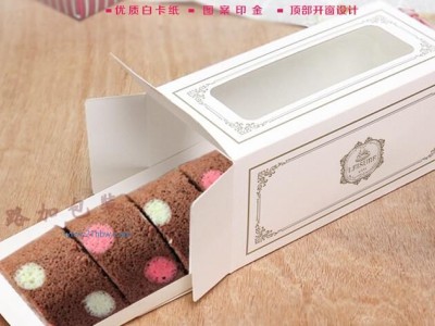 欧式烫金手提生日蛋糕盒 慕斯方形西点盒 西点烘焙包装盒批发图1