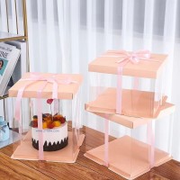 粉色透明蛋糕盒