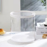 供应圆形透明塑料生日蛋糕盒4寸6寸8寸12寸多层多尺寸