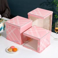 粉色半透明蛋糕盒