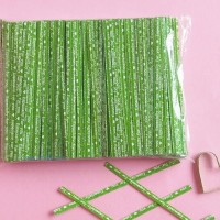 【厂家直销】优质绿色牛皮纸扎丝面包糕点包装袋捆扎休闲食品扎带
