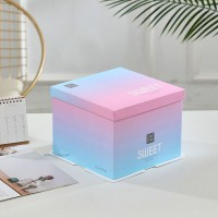渐变色 纸质蛋糕盒