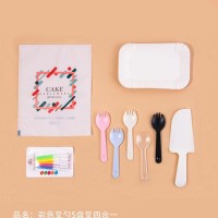 彩色叉勺5盘叉四合一