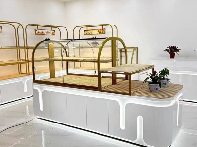 厂家定制面包店中岛柜图5