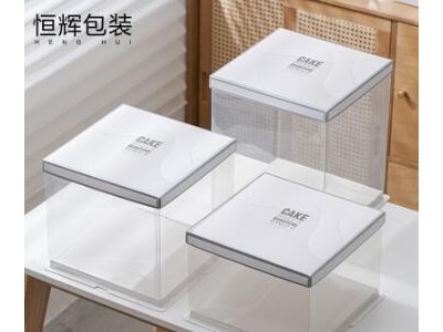 蛋糕盒批发4/6/8/10/12寸单双层加高塑料三合一生日透明蛋糕盒图4