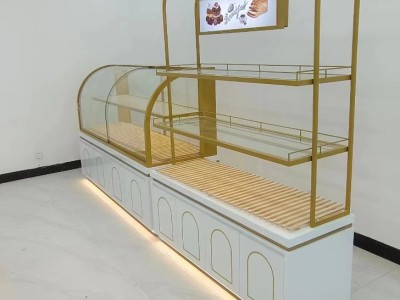 面包柜面包展示柜蛋糕中岛柜弧形边柜糕点模型展示架烘焙甜品展柜图7