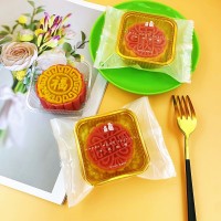 中秋月饼包装袋机封袋半透明磨砂蛋黄酥绿豆糕流心月饼包装袋带托
