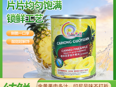 糖水菠萝圆片罐头，印尼好果图2