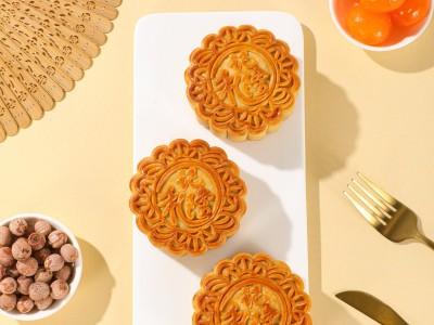 香港和记隆工厂传统港式双黄白莲蓉月饼/金腿五仁月饼代工供应图2